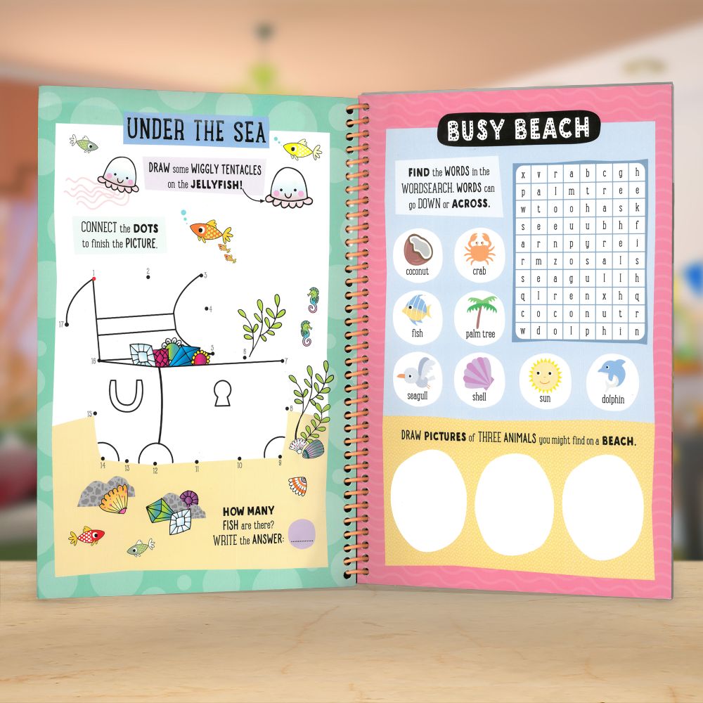 Product image 3 of Wipe Clean: My Busy Book of Puzzles, a sticker activity book for ages 4+, by Make Believe Ideas.