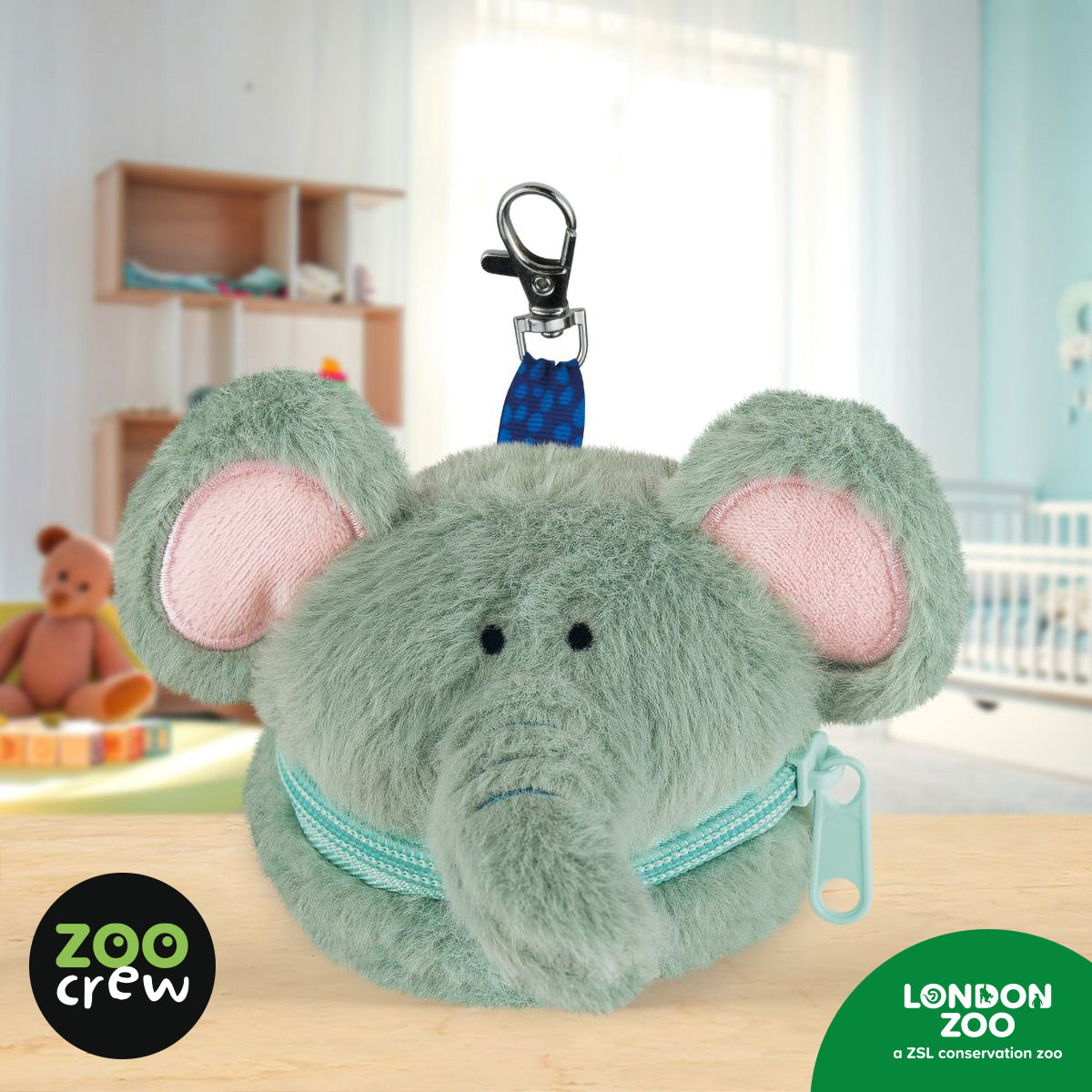 Product image 2 of Zippazoo Bag Buddy Elephant, a stationery item for ages 3+, by Make Believe Ideas.